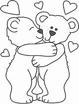 Coloring Bear Pages Hug Teddy Hugs February Book Printable Color Books Drawings Template Kids Sheets Choose Board sketch template