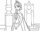 Frozen Elsa Queen Coloring Pages Colouring Dancing Colo sketch template