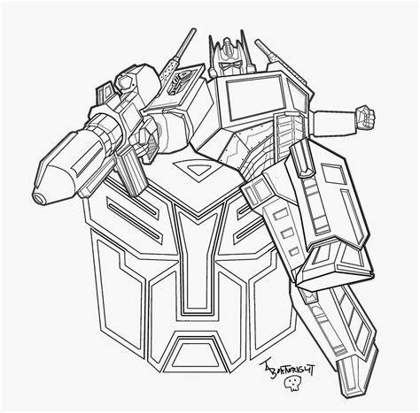 coloring pages transformers optimus prime printable