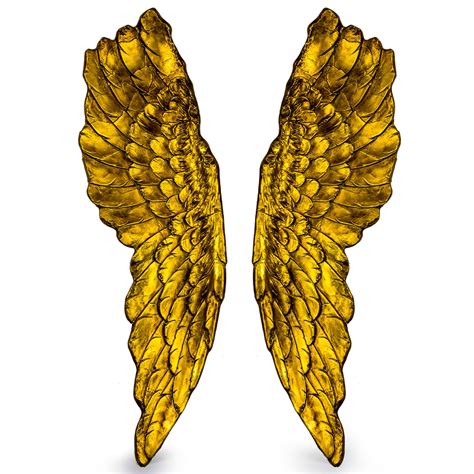 extra large pair  antique gold wall angel wings gold angel wings