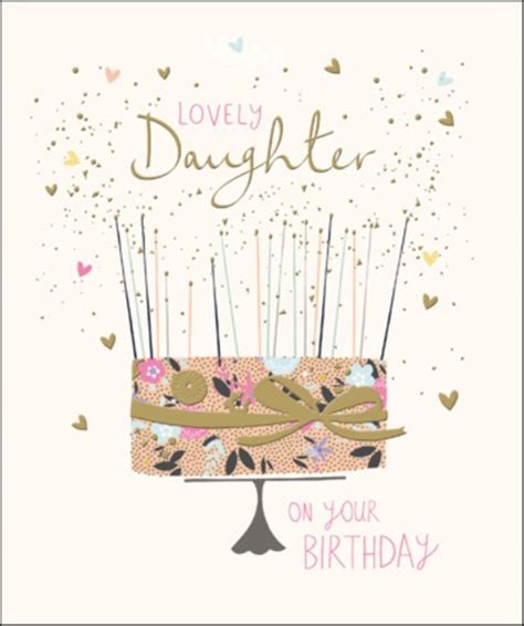 lovely daughter happy birthday greeting card cards