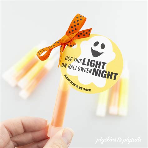 halloween glow stick tags pigskins pigtails