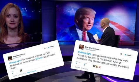 newsnight viewers lash out at all democrat panel for trump debate uk news uk