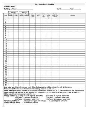 boiler daily checklist  complete  ease airslate signnow