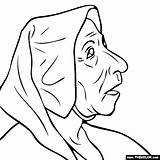 Old Coloring Woman Pages Pieter Elder Bruegel Portrait Woma Template Hags Paintings Famous sketch template
