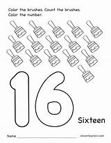 16 Number Worksheets Worksheet Printable Numbers Preschool Counting Sixteen Writing Activities Kindergarten Practice Drawing Sheet Identification Cleverlearner Math Getdrawings Work sketch template