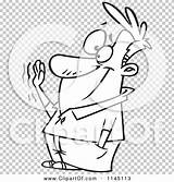 Goodbye Waving Happy Man Outlined Coloring Clipart Vector Cartoon Transparent Toonaday Ron Leishman sketch template