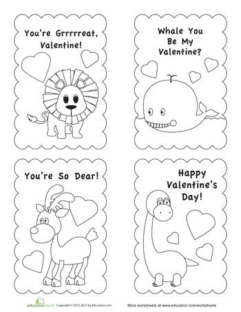 worksheets valentine card template valentines day card templates
