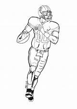 Coloring Football Pages Player Nfl Printable American Players Newton Cam Kids Drawing Manning Print Quarter Alabama Peyton Team Color Quarterback sketch template
