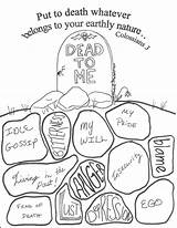 Halloween Christian Coloring Pages Bible Church Earthly Nature Study Beginnings Drawing Scripture Group Put Death Haggai Crafts Spirit Kids Body sketch template