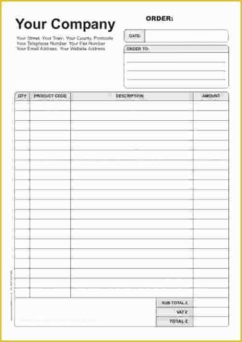 order form template    order sheet template