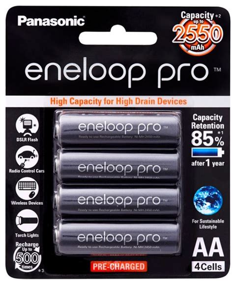 Panasonic Eneloop Pro Aa Rechargeable Battery 4 Pack From Dove Electronics