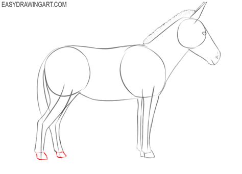 draw  donkey easy drawing art