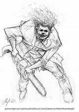 Leatherface Coloring sketch template
