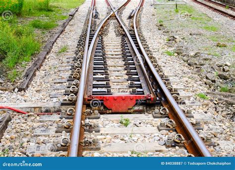 railroad junction stock image image  direction track