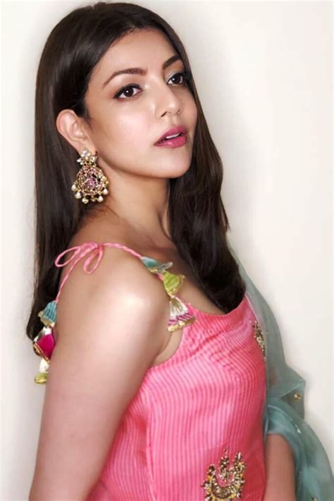 kajal agarwal spotted in gorgeous pink churidar actress