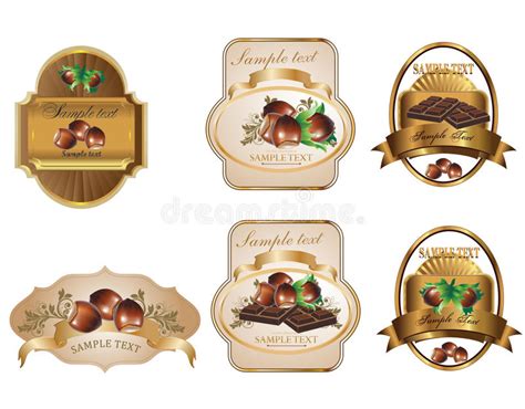 label  nuts stock vector illustration  dessert