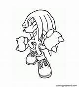 Knuckles Disegnidacolorare sketch template