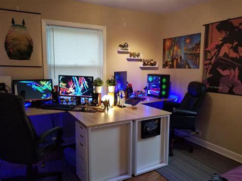 his and hers battlestations in 2019 things i want gaming room setup game room design
