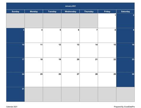 2021 Monthly Calendar Template Excel Lunar Calendar