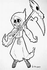 Undertale Reaper sketch template