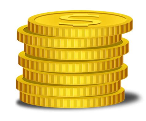 gold coins icon vector psd