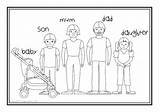 Colouring Families Sheets Sparklebox sketch template