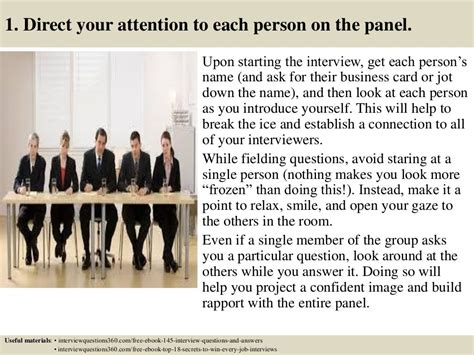 top  panel interview questions  answers