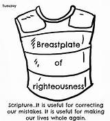 Breastplate Righteousness Bible Coloring Kids Pages God Armor Verses Verse Sandwichink Summer Grandkids Memories Fun Printable School Lesson Vbs Breakaway sketch template