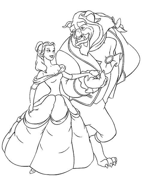 beauty   beast coloring pages  adults disney princess