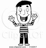 Mime Clipart Hands Cartoon Coloring Holding Male Happy Vector His Thoman Cory Outlined 2021 Clipground Preview sketch template