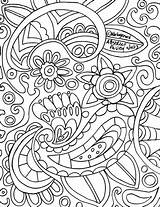 Coloring Pages Paisley Folk Adult Pattern Patterns Printable Adults Easy Hard Abstract Primitive Mosaic Karla Paper Rug Hooking Print Drawing sketch template