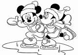 Coloring Minnie Winter Pages Mickey Skating Mouse Ice Disney Printable Rocks Sheets Color Clip Kids Christmas Disneyclips Fun Gif Friends sketch template