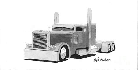 peterbilt  drawing google search truck   trucks