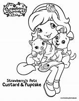 Coloring Strawberry Pages Shortcake Birthday Puppy Custard Colouring Vintage Pupcake Printable Kids Getcolorings Choose Board sketch template