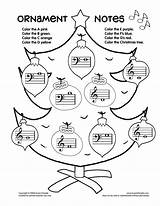 Music Christmas Worksheets Printable Notes Coloring Worksheet Piano Pages Printables Note Activities Tree Kids Lessons Ornament Activity Superior Color Class sketch template