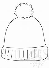 Hat Pom Coloringpage sketch template