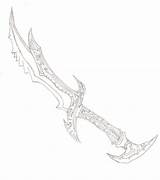 Sword Daedric Skyrim Deviantart Weapon Drawings sketch template