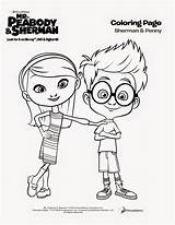 Peabody Sherman Mr Coloring Printable Colouring Pages Giveaway Sheets Ray Quotes Activity Fheinsiders Blu Dvd Wabac Take Screen Template Cartoon sketch template