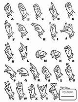 Coloring Pages Asl Sign Language Getcolorings Printable Color sketch template