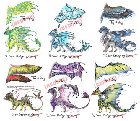 dragon color designs   bravebabysitter  deviantart