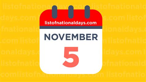 november  list  national days
