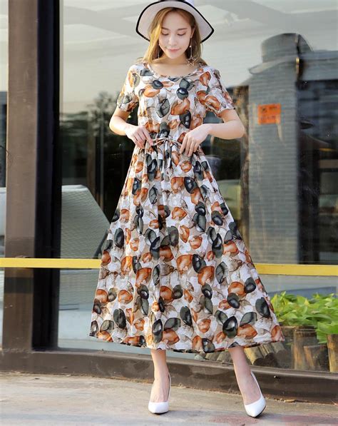 Women Dress 30 Styles Plus Size Floral Print Casual Vestidos Long Maxi