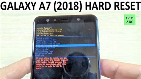 Samsung Galaxy A7 2018 Hard Reset Wie Macht Man Ein Samsung Galaxie