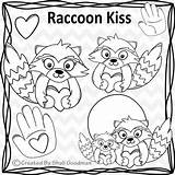 Raccoon sketch template