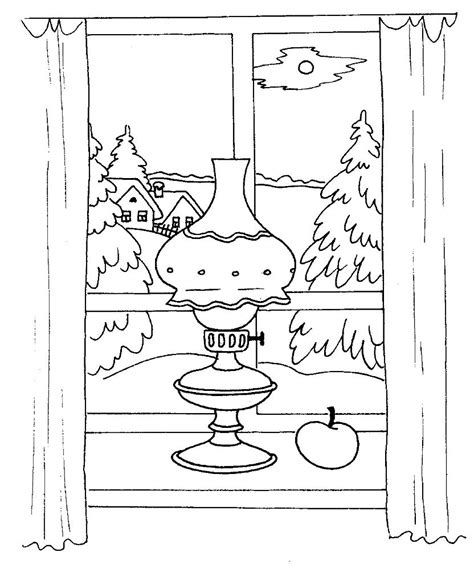 window coloring pages    print