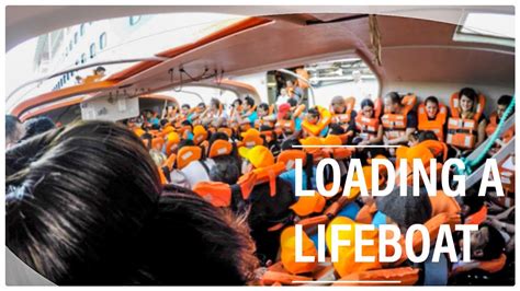 Loading 150 Persons In A Lifeboat On A Cruise Ship Youtube