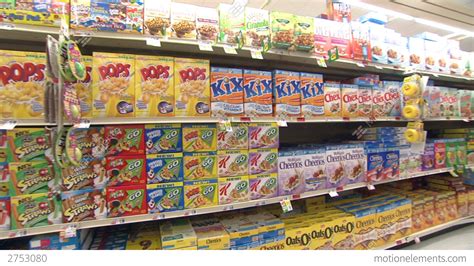 grocery store cereal stock video footage