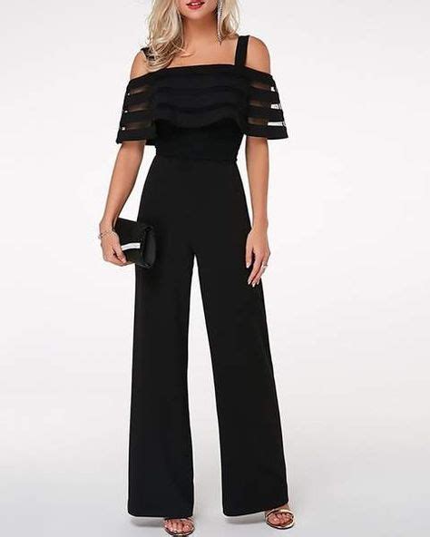 strappy cold shoulder plus size formal jumpsuits for wedding exlura