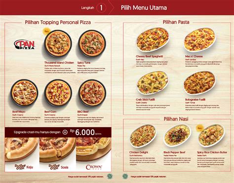 pizza hut sensasi delight menu book on behance